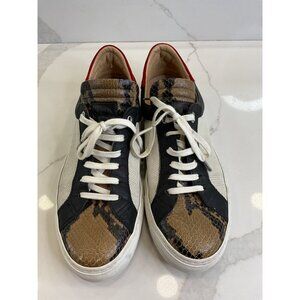 Belstaff Men’s Leather Racing Dagenham Trainer Shoes Snake Print Size EU 41/US 8
